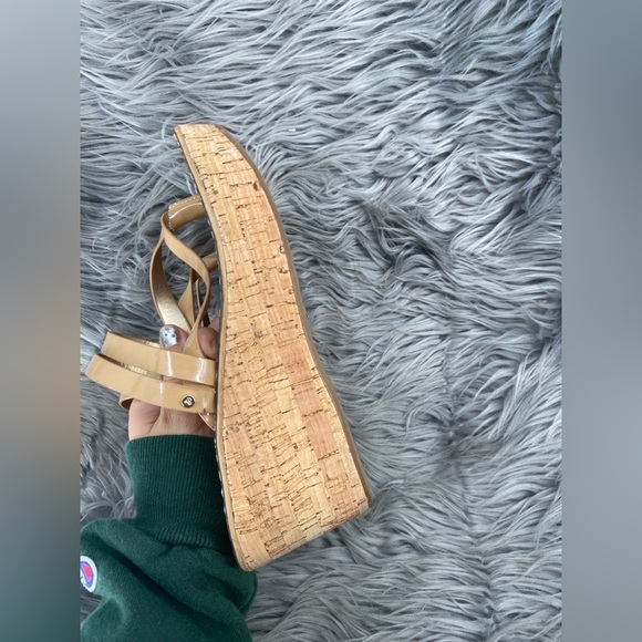 Sam Edelman Women's Size 9 Rasha Wedge Sandal Platform Strappy Tan Beige - Picture 7 of 10